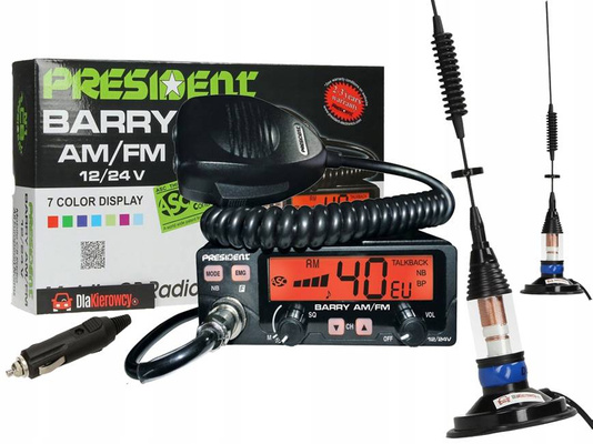 CB RADIO PRESIDENT BARRY ASC ANTENA MAGNES A3K Z9U