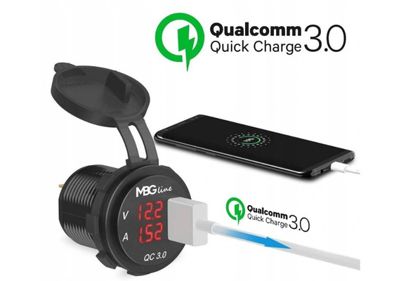 Voltomierz-Amperomierz ładowarka USB QC 3.0 AV9