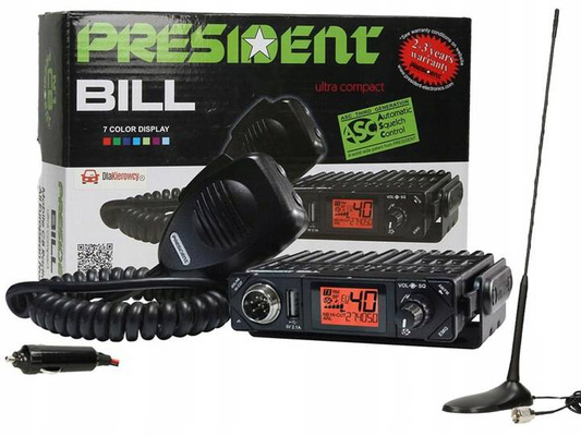 PRESIDENT BILL najmniejsze CB RADIO ANTENA A6P ZT8