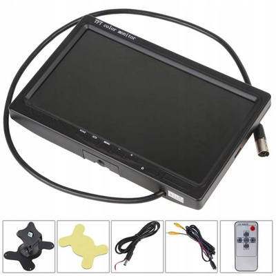 Zestaw kamera cofania hermetyczna monitor 7 12V 24V TIR BUS 4PIN 15m KABEL
