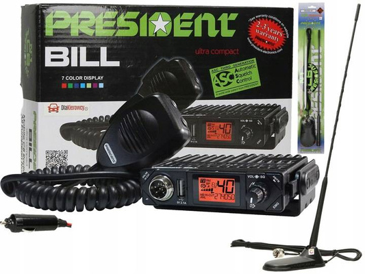 Zestaw President CB Radio Bill Antena Virginia B6R