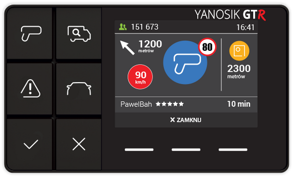 LEGALNY ANTYRADAR YANOSIK GTR UCHWYT NA KOKPIT Z6N