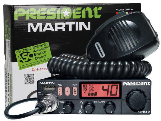 CB Radio President Martin 12/24V do ciężarówki B4U