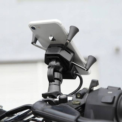 REGULOWANY UCHWYT DO TELEFONU NA MOTOCYKL USB AU9