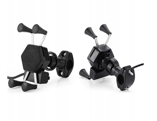 REGULOWANY UCHWYT DO TELEFONU NA MOTOCYKL USB AU9