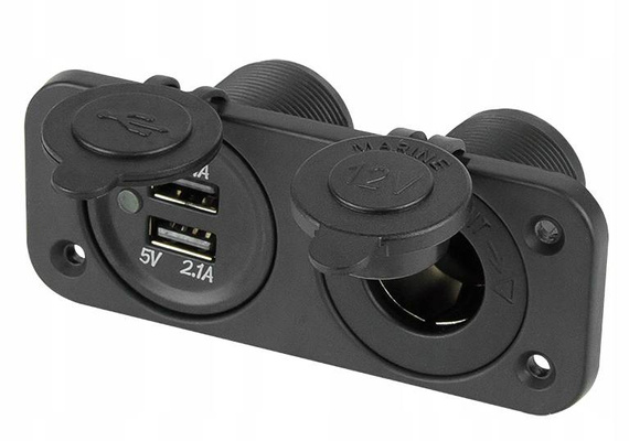 Dodatkowe GNIAZDO ZAPALNICZKI do ZABUDOWY USB B4Z