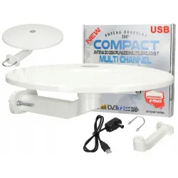 Aktywna antena dookólna dvb-t2 Compact zewnętrzna talerz wzmacniacz z USB A9U