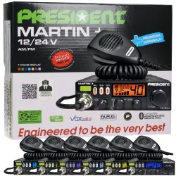 CB Radio President Martin PLUS + 12V 24V B4U