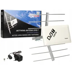 Kierunkowa zewnętrzna aktywna antena DVB-T ze wzmacniaczem wysoki zysk A8T