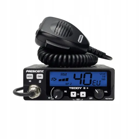 CB Radio President Teddy II 2 Plus + 12V 24V radiotelefon radioodbiornik X6Y