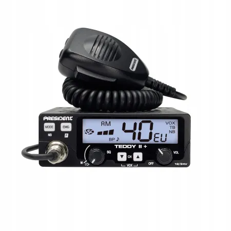 CB Radio President Teddy II 2 Plus + 12V 24V radiotelefon radioodbiornik X6Y