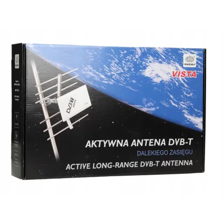 Kierunkowa zewnętrzna aktywna antena DVB-T ze wzmacniaczem wysoki zysk A8T