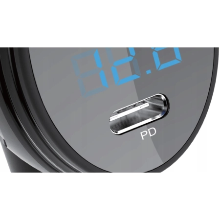 Rozgałęźnik rozdzielacz rozgałęziacz gniazd zapalniczki 3 gniazda woltomierz USB-C Quick Charge 12V 24V BJ1
