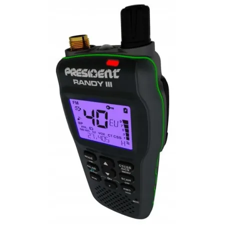 CB radio President Randy III 3 Plus przenośne ręczniak ręczne do auta BE5