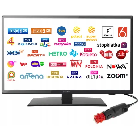 Telewizor samochodowy LED Mistral 22 cale FullHD Smart TV TIR BUS Kamper 12V 24V M02