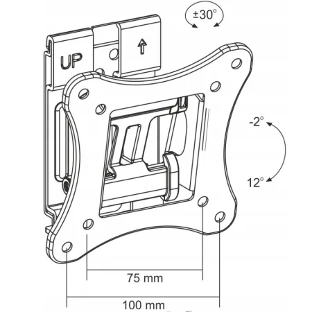 Uchwyt montażowy wieszak telewizora TV 12-24 cali Mistral MI-U101 VESA kampera tira A6D