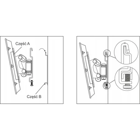 Uchwyt montażowy wieszak telewizora TV 12-24 cali Mistral MI-U101 VESA kampera tira A6D