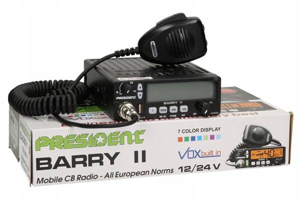 RADIO CB PRESIDENT BARRY ASC AM/FM NB 12V 24V A3K